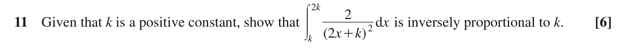 Question 11 — Integration — OCR MEI June 2022