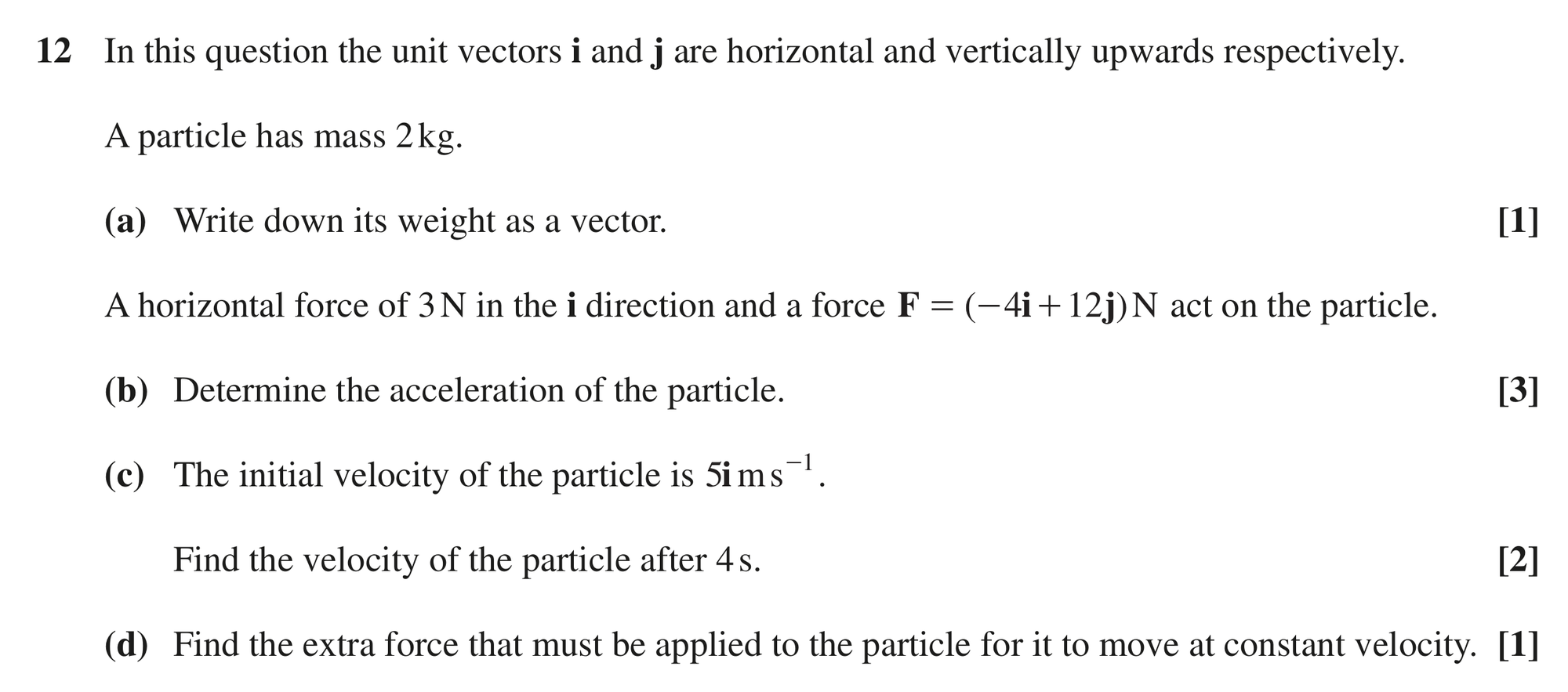 Question 12 — Forces 2d — OCR MEI June 2023