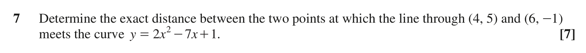 Question 7 — Coordinate Geometry — OCR MEI June 2023