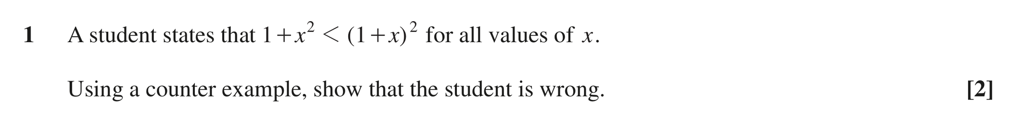 Question 1 — Inequalities, Proof — OCR MEI June 2024