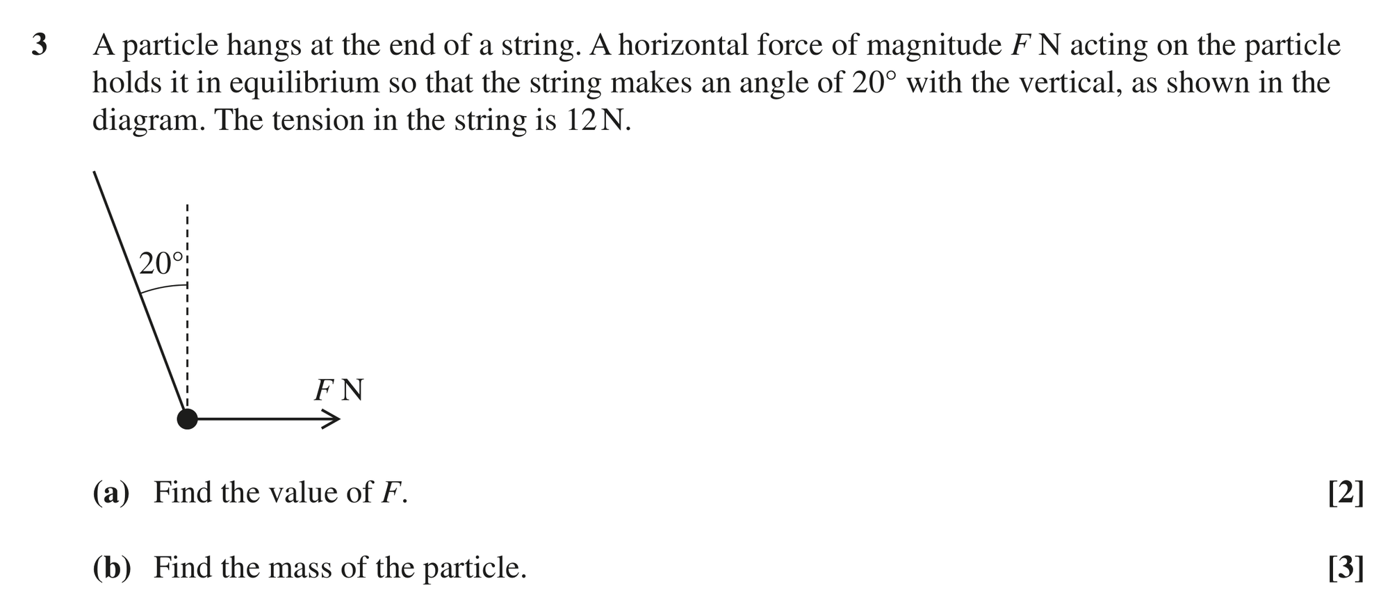 Question 3 — Forces and Friction — OCR MEI June 2024