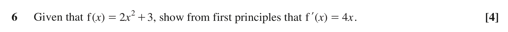 Question 6 — Differentiation — OCR MEI June 2024