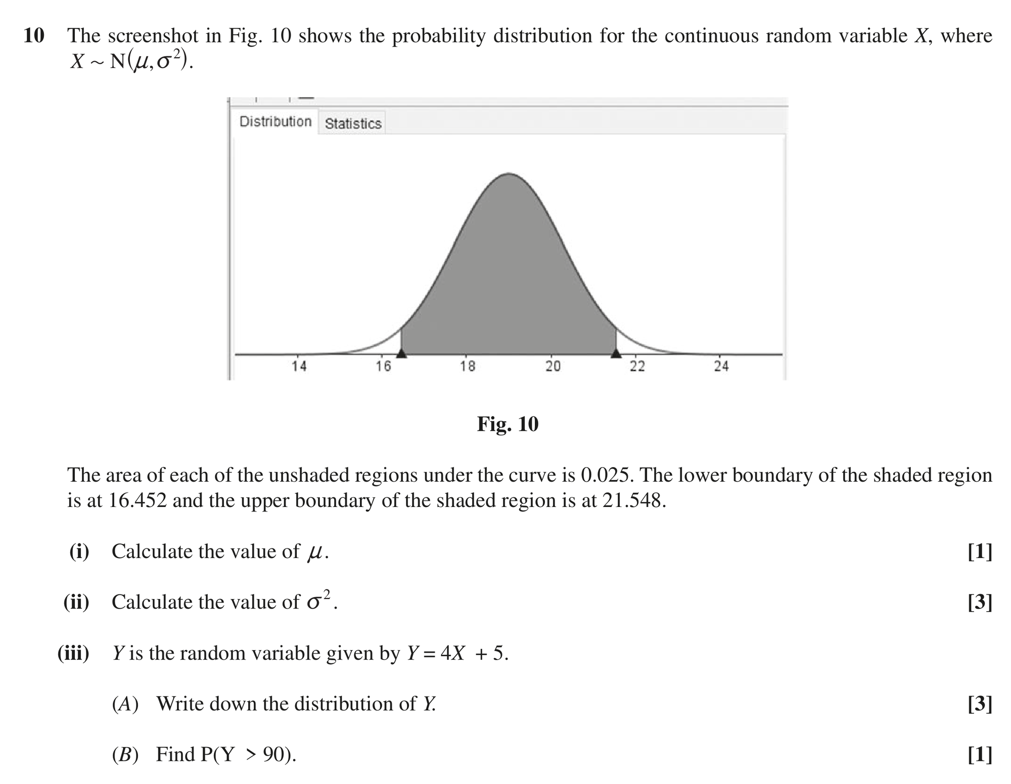 Question 10 — Normal Distribution, Coding — OCR MEI June 2018