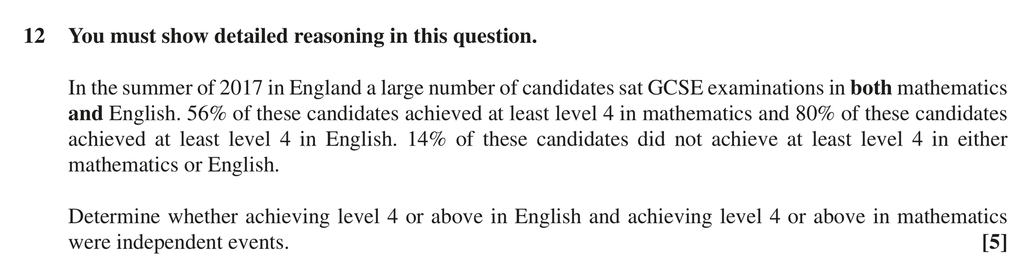 Question 12 — Probability — OCR MEI June 2018