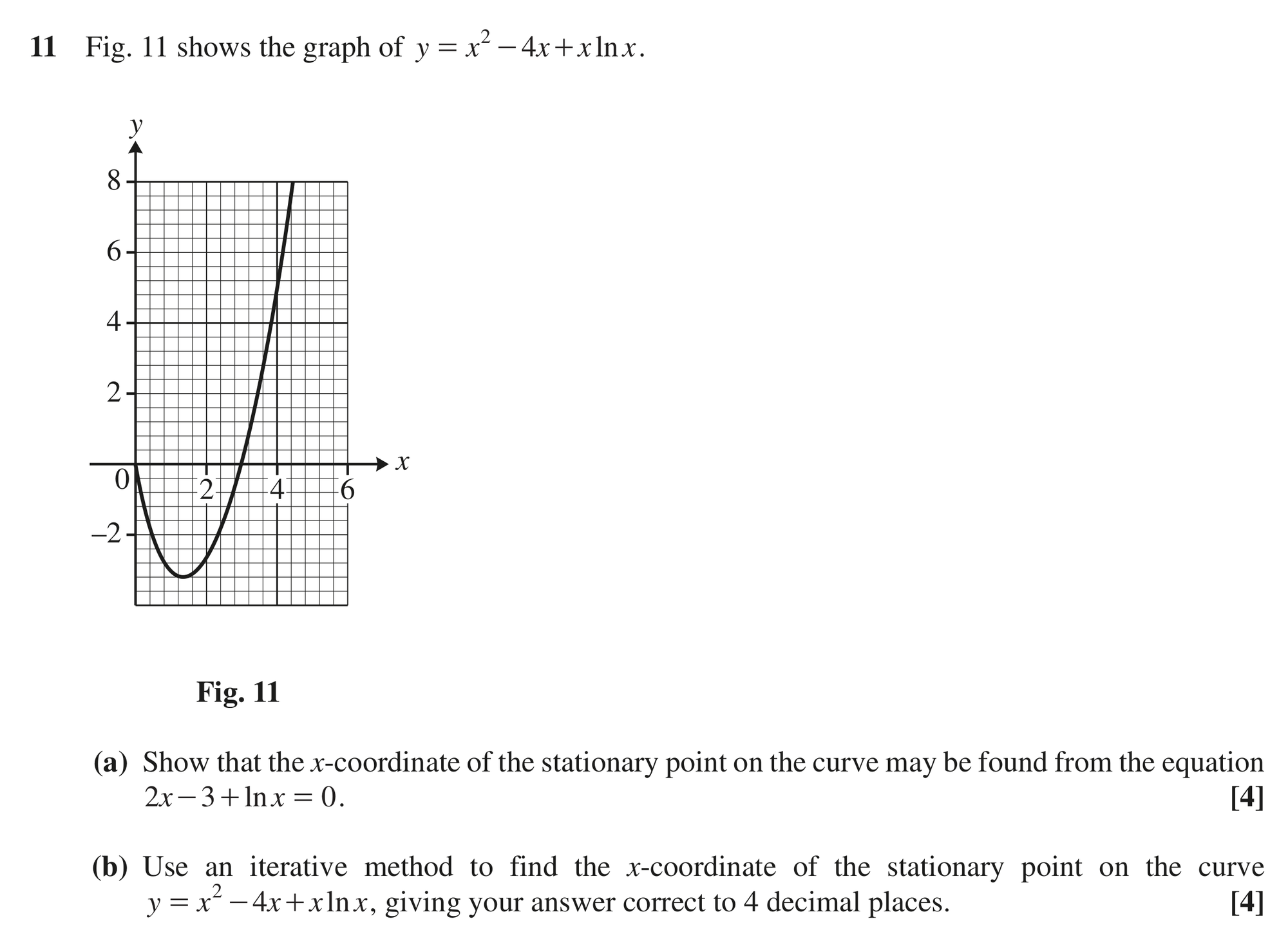 Question 11 — Differentiation, Numerical Methods — OCR MEI June 2019
