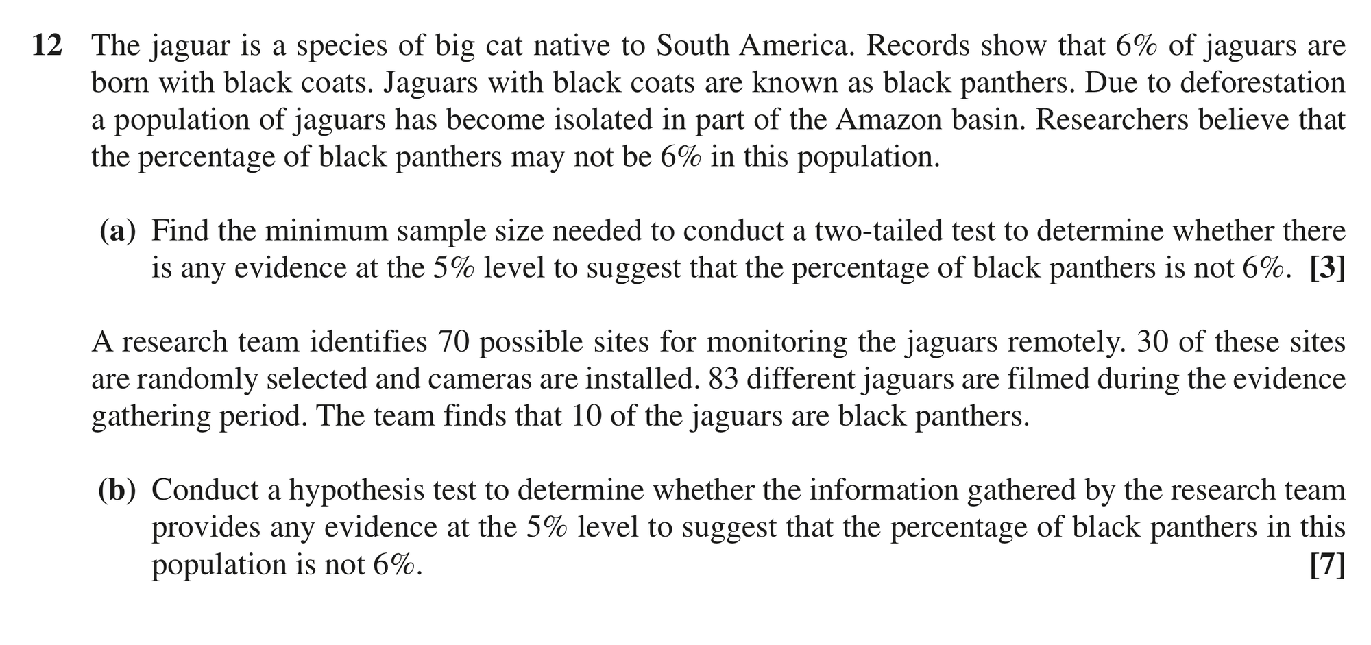 Question 12 — Probability, Hypothesis Testing — OCR MEI June 2019