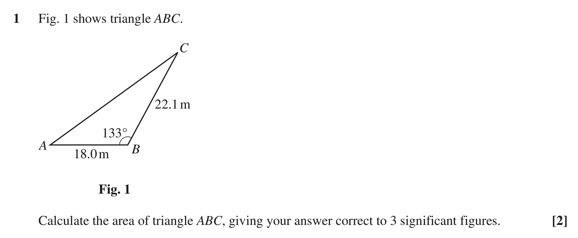 Question 1 — Triangles — OCR MEI October 2020