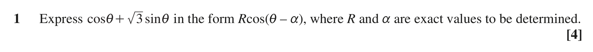 Question 1 — Trig — OCR MEI June 2022