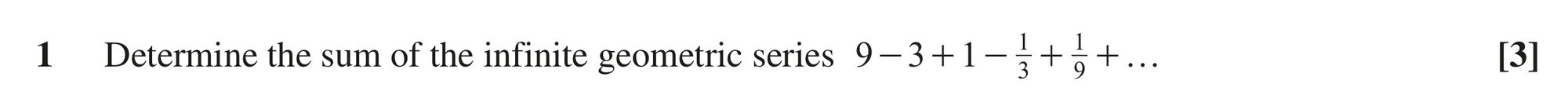 Question 1 — Geometric Sequences and Series — OCR MEI June 2023