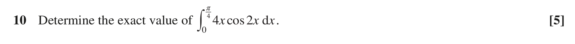 Question 10 — Integration — OCR MEI June 2023