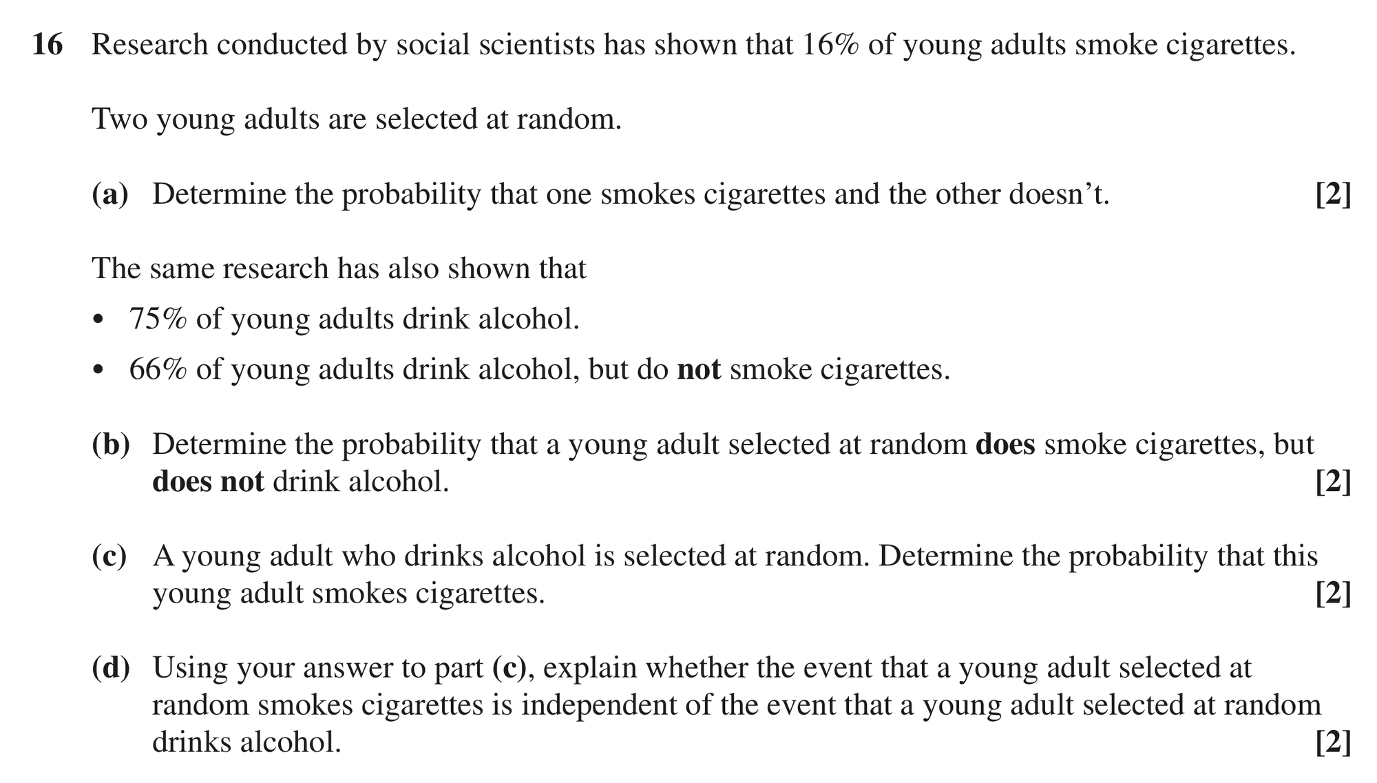 Question 16 — Probability — OCR MEI June 2023
