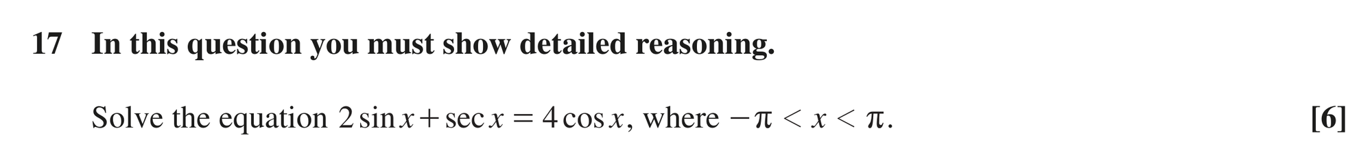 Question 17 — Trig — OCR MEI June 2023