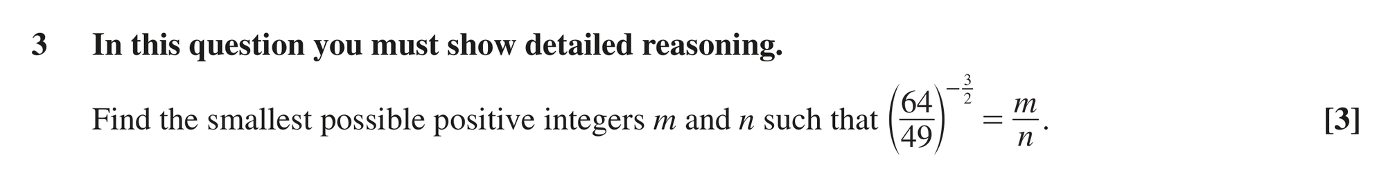 Question 3 — Indices and Surds — OCR MEI June 2023