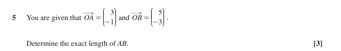 Question 5 — Vectors — OCR MEI June 2023