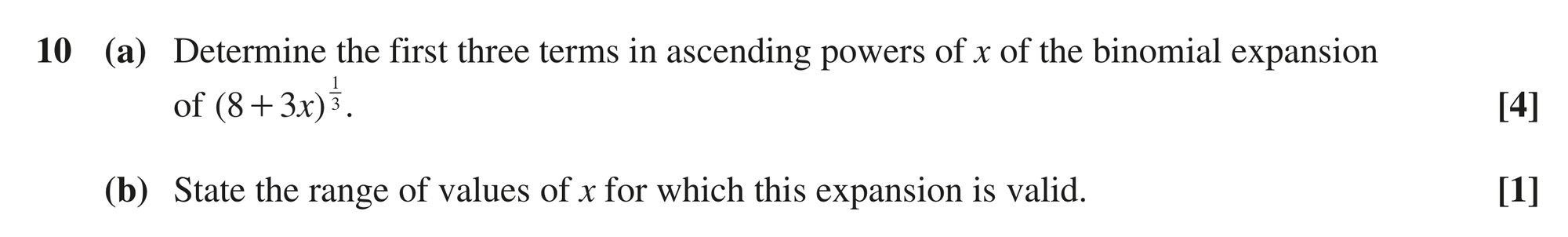 Question 10 — Binomial Expansion — OCR MEI June 2024