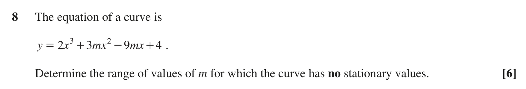 Question 8 — Differentiation — OCR MEI June 2024