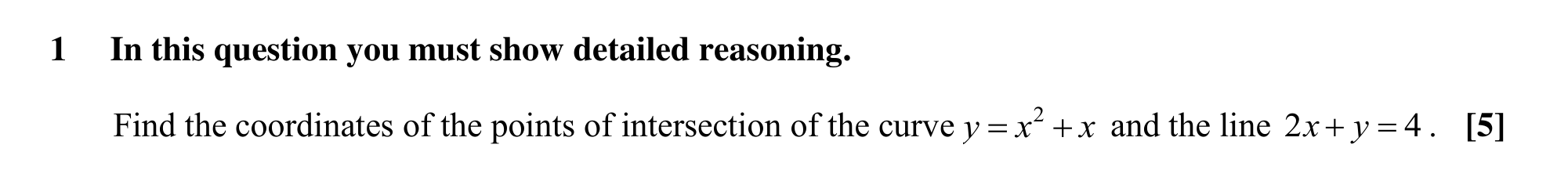 Question 1 — Coordinate Geometry — OCR MEI Sample Paper