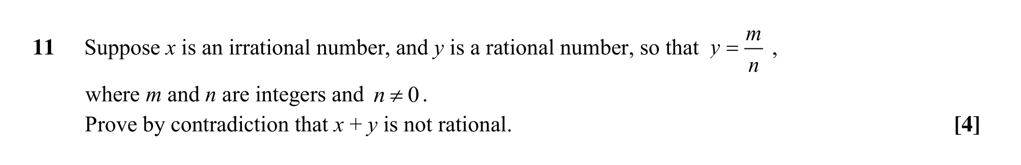 Question 11 — Proof — OCR MEI Sample Paper