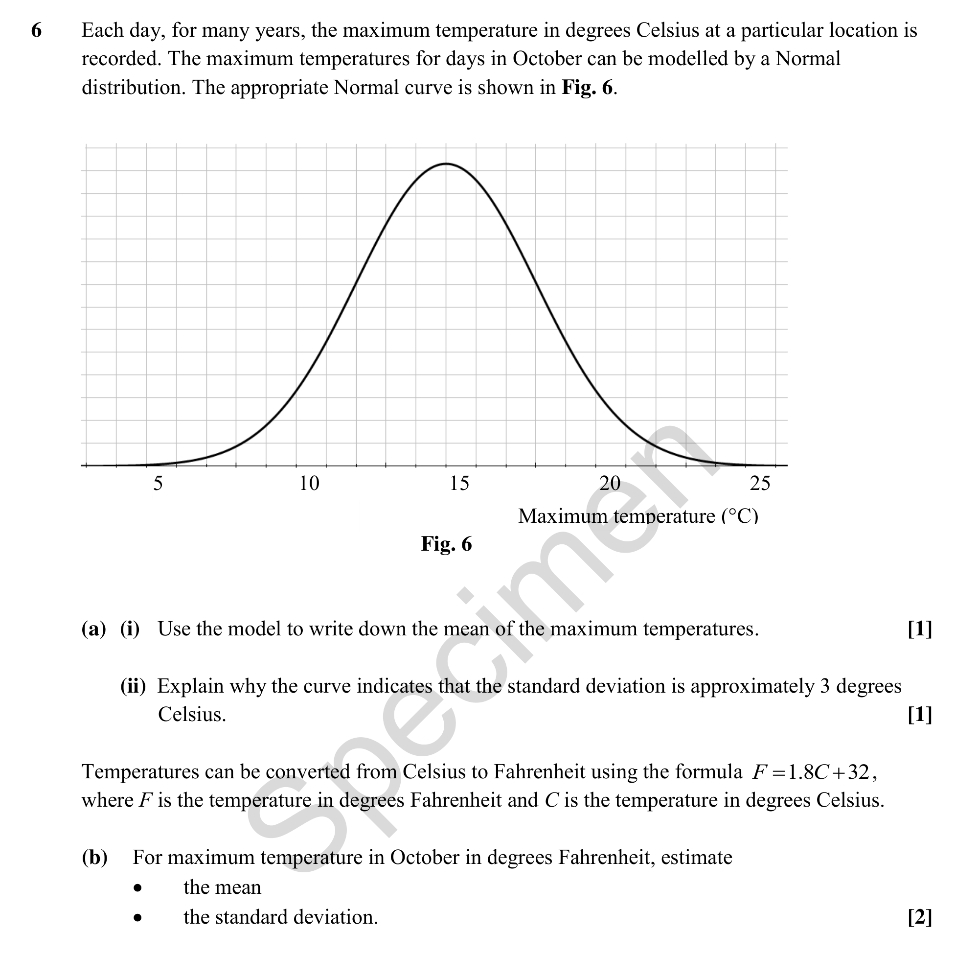 Question 6 — Normal Distribution, Coding — OCR MEI Sample Paper