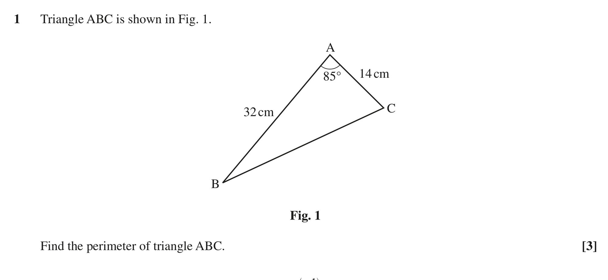 Question 1 — Triangles — OCR MEI June 2018