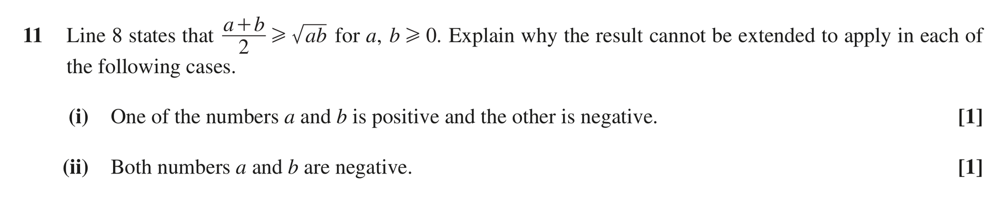 Question 11 — Proof, Inequalities, Indices and Surds — OCR MEI June 2018