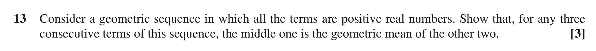 Question 13 — Geometric Sequences and Series, Proof, Indices and Surds — OCR MEI June 2018