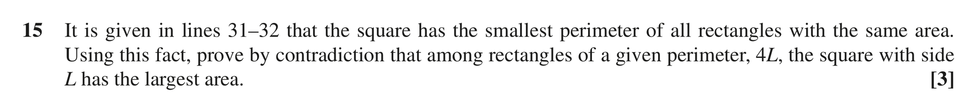 Question 15 — Proof, Differentiation, Inequalities — OCR MEI June 2018