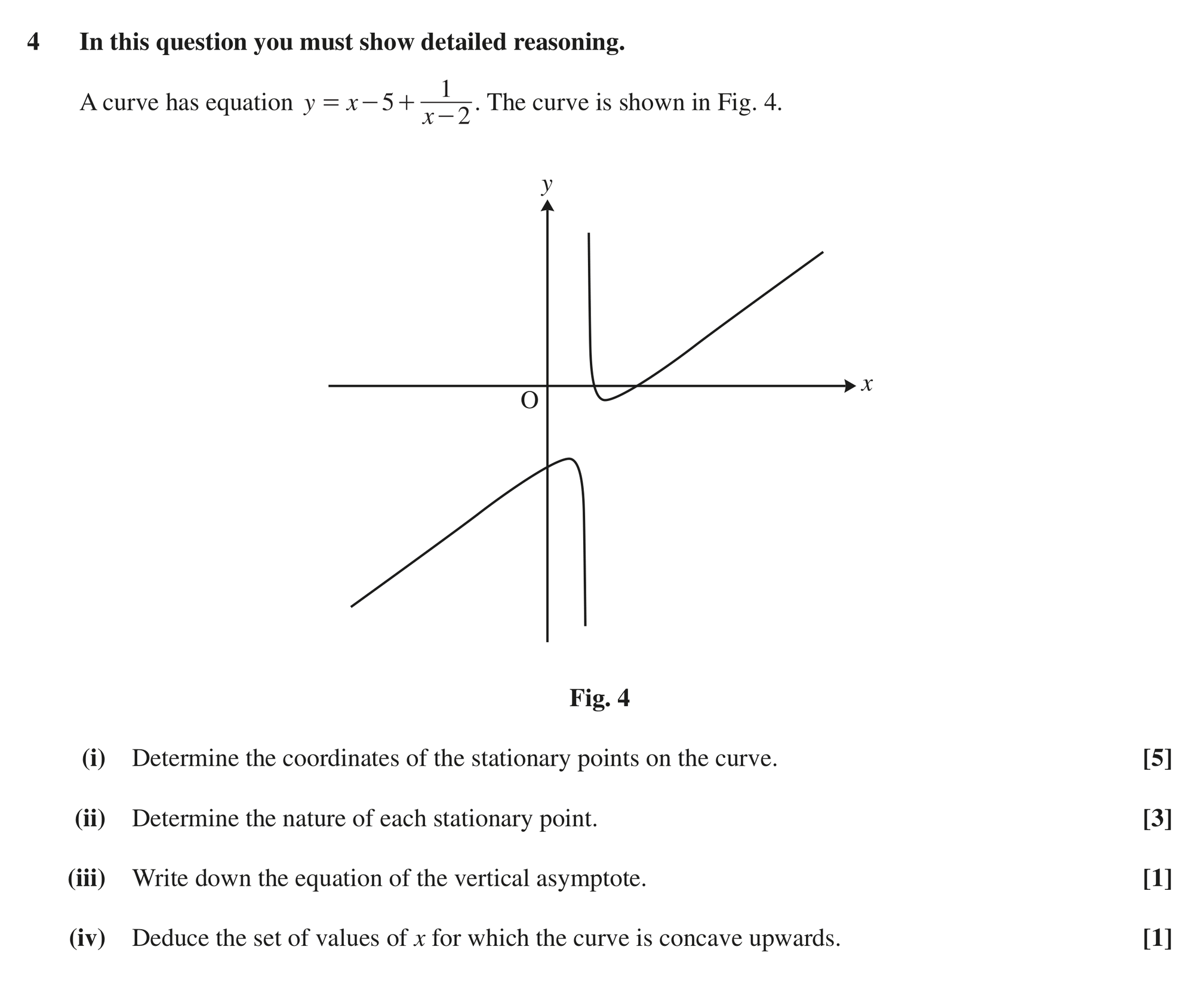 Question 4 — Differentiation, Reciprocal Graphs — OCR MEI June 2018