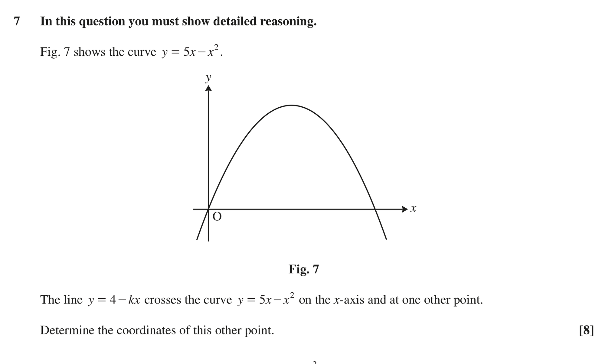 Question 7 — Coordinate Geometry — OCR MEI June 2018