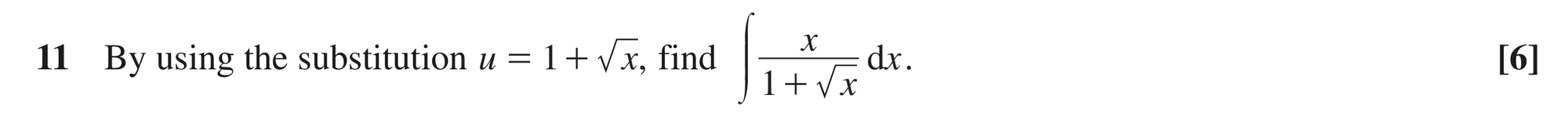 Question 11 — Integration — OCR MEI June 2019