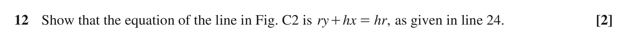 Question 12 — Coordinate Geometry, Proof — OCR MEI June 2019