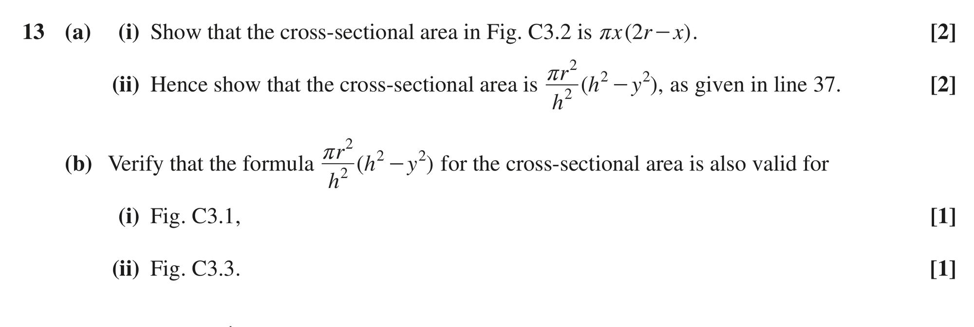 Question 13 — Circles, Proof, Integration — OCR MEI June 2019