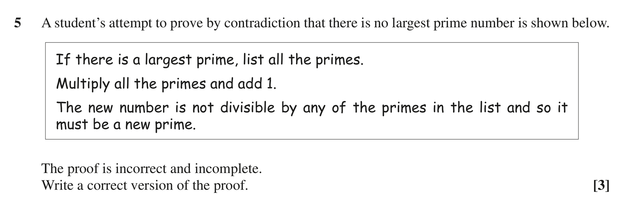 Question 5 — Proof — OCR MEI June 2019
