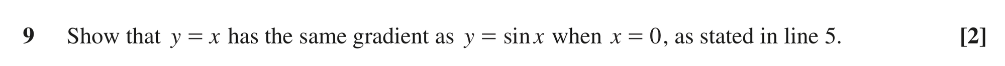 Question 9 — Differentiation, Proof, Trig — OCR MEI June 2022