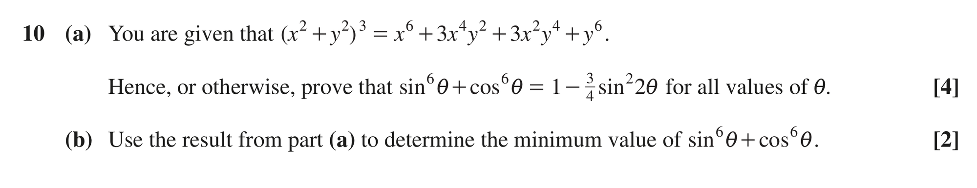 Question 10 — Trig — OCR MEI June 2023