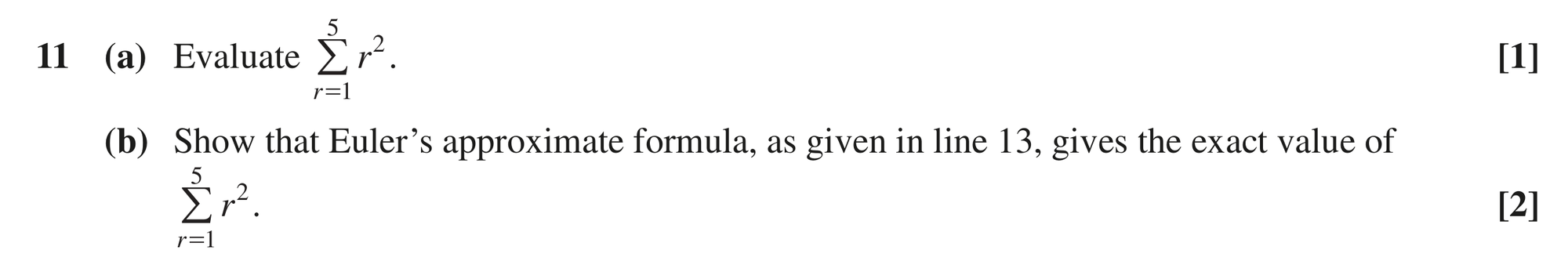 Question 11 — Sequences - Sigma Notation, Integration — OCR MEI June 2023