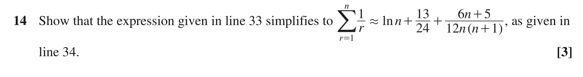 Question 14 — Logarithms, Sequences - Sigma Notation — OCR MEI June 2023