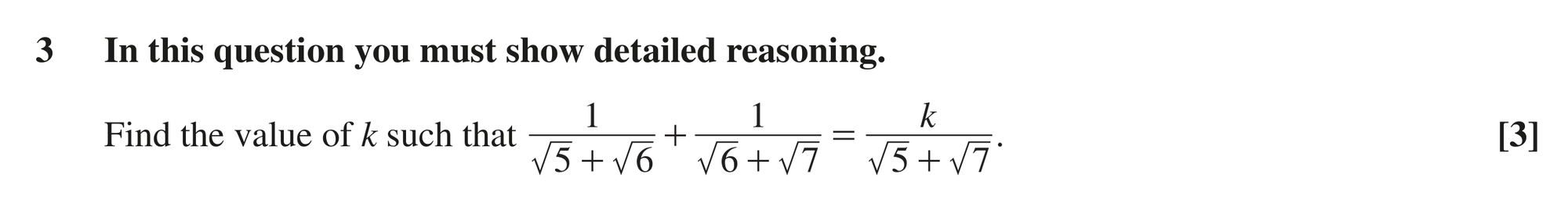 Question 3 — Indices and Surds — OCR MEI June 2023