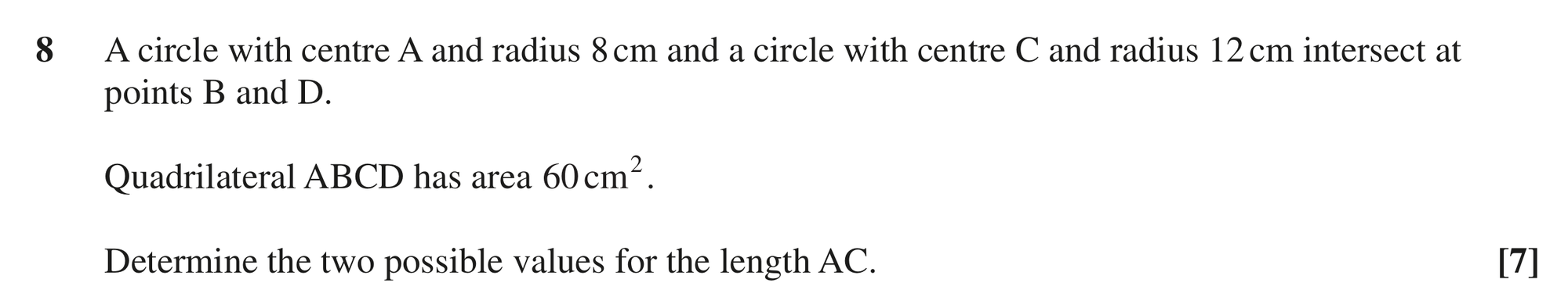 Question 8 — Circles — OCR MEI June 2023