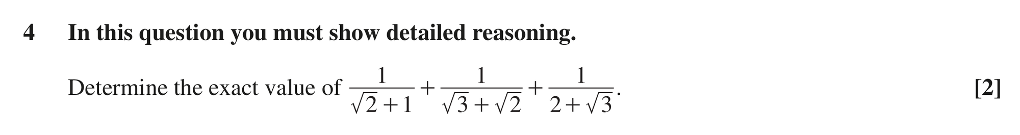 Question 4 — Indices and Surds — OCR MEI June 2024