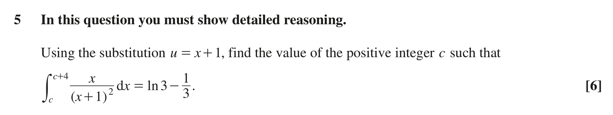 Question 5 — Integration — OCR MEI June 2024