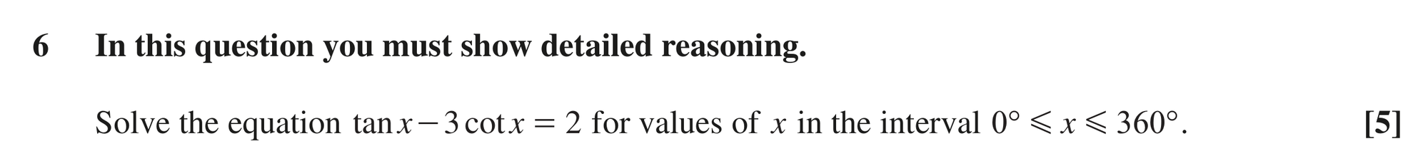 Question 6 — Trig — OCR MEI June 2024