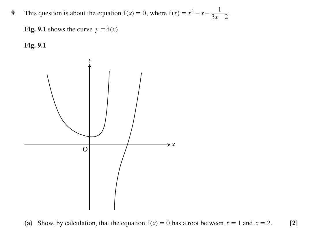 Question 9 — Numerical Methods — OCR MEI June 2024