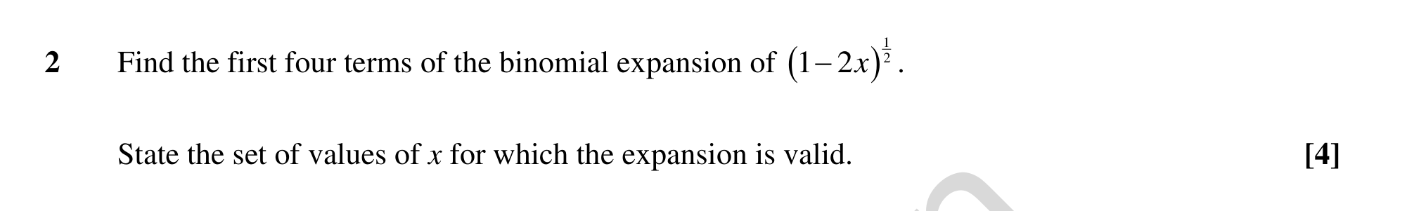 Question 2 — Binomial Expansion — OCR MEI Sample Paper