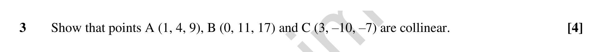 Question 3 — Vectors — OCR MEI Sample Paper