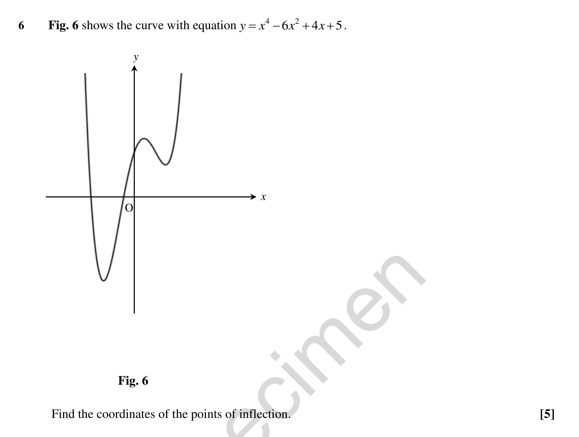 Question 6 — Differentiation — OCR MEI Sample Paper